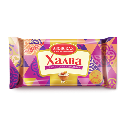 Халва тахинно-арахисовая Азовская КФ 250г