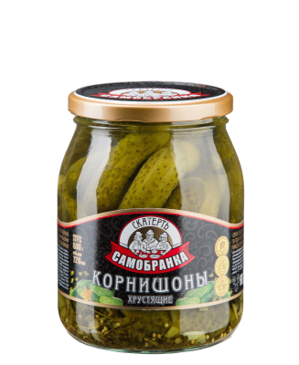 Корнишоны маринованные Скатерть-Самобранка хрустящие 720г