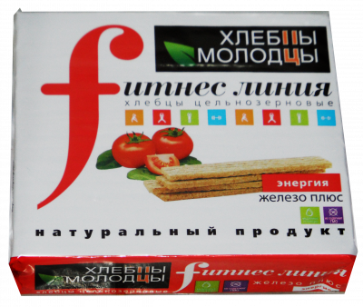 Хлебцы Молодцы Фитнес железо 100г