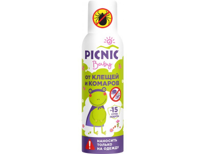 Аэрозоль от клещей и комаров Picnic Baby 125мл