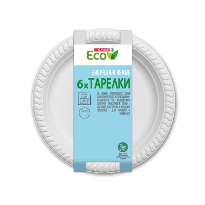 Тарелки SPAR БИО 23см 6шт