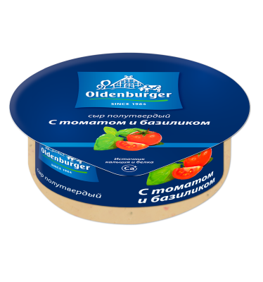 Сыр с томатом и базиликом Ольденбургер 50% 350г БЗМЖ