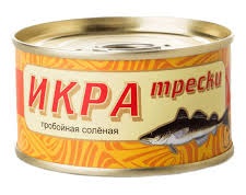 Икра трески пробойная соленая Авистрон 120г ж/б