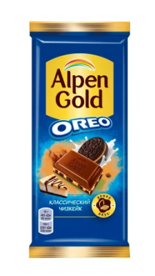 Шоколад Альпен Голд молочный Классический Чизкейк Орео 85г