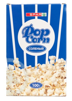 Попкорн SPAR Соленый для СВЧ Печи 100г