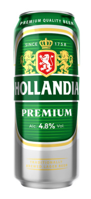 Пиво светлое Голландия 0,45л 4,8% ж/б
