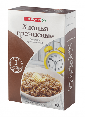 Хлопья гречневые SPAR 400г
