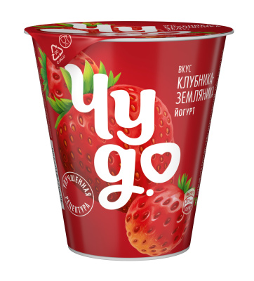 Йогурт вязкий Чудо Клубника-Земляника 2,0% 290г БЗМЖ