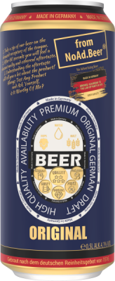 Пиво светлое НоАд Бир Оригинал 0,5л 4,1% ж/б