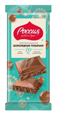 Шоколад Россия молочный пористый Шоколадный пузырьки 70г