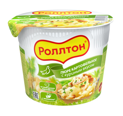 Пюре картофельное с курицей Роллтон  40г