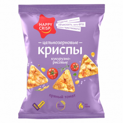 Криспы кукурузно-рисовые Хэппи Крисп Пряный томат 50г