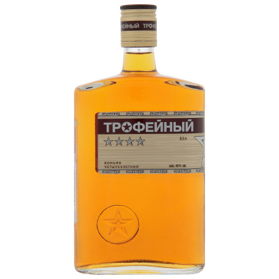 Коньяк Трофейный 4 года 0,5л 40% фляга