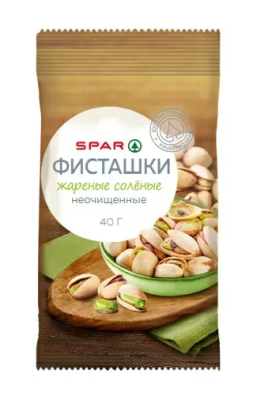 Фисташки жареные SPAR соленые 40г