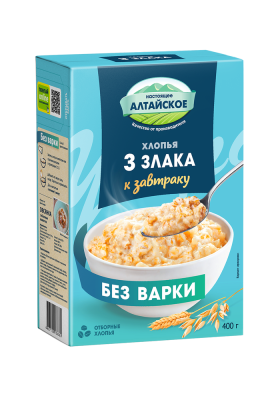 Хлопья многозлаковые (3 злака) Гудвилл 400г