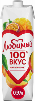 Нектар Любимый мультифрукт с мякотью 0,97л