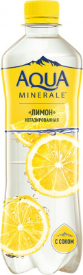 Вода питьевая Аква Минерале Лимон негаз 0,5л