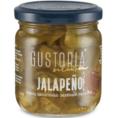Перец Халапеньо резаный Густория 190г ст/б