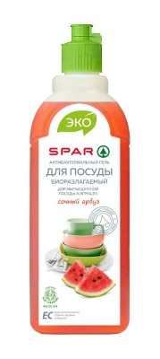 Средство для посуды SPAR с ароматом Арбуза Биоразлагаемое 1л