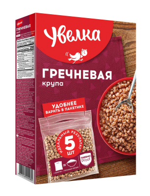 Крупа гречневая Увелка Экстра ядрица быстроразваривающаяся 5*80г
