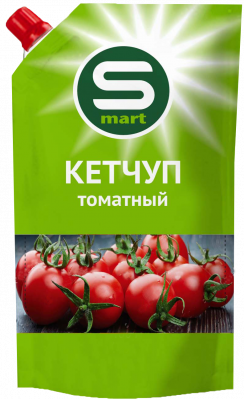 Кетчуп Smart томатный 1кат нестерилизованный 230г д/п