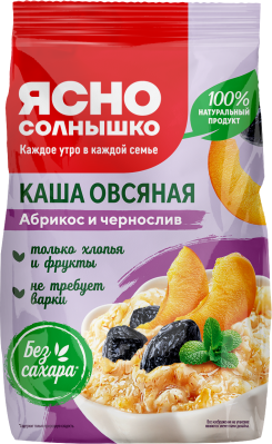 Каша овсяная Ясно солнышко Абрикос/Чернослив 300г