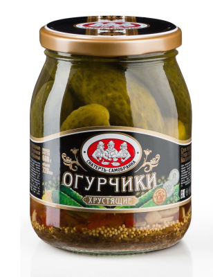 Огурчики маринованные Скатерть-самобранка хрустящие 720мл