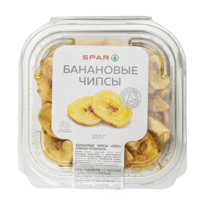 Чипсы банановые SPAR 100г