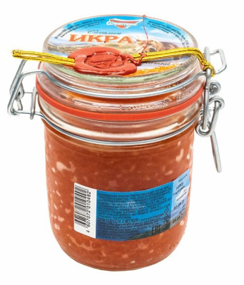 Икра лососевая зернистая горбуши Авистрон 320гр ст/б