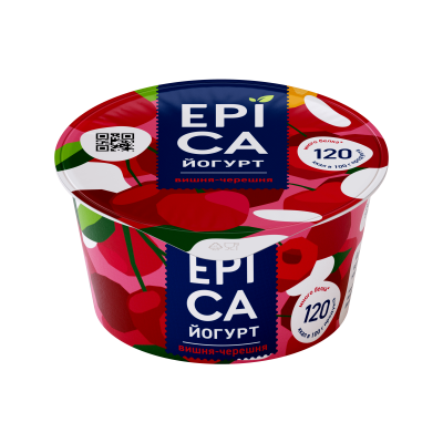 Йогурт Эпика Вишня/Черешня 4,8% 130г БЗМЖ