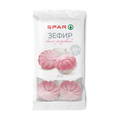 Зефир SPAR бело-розовый 270г