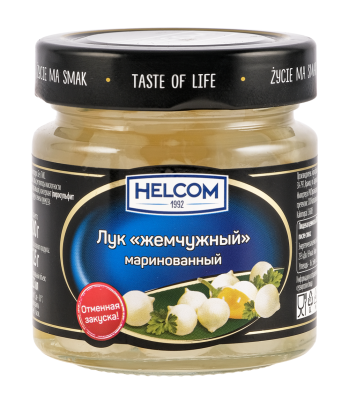Лук Жемчужный маринованный Хелком 180 г ст/б