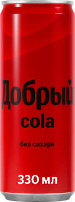 Напиток газ Добрый Кола б/сахара 0,33л ж/б