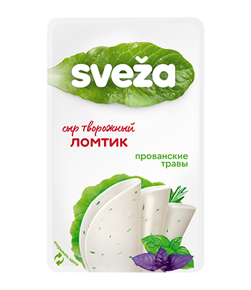 Сыр творожный Свежа Савушкин с прованскими травами 60% нарезка 150г БЗМЖ