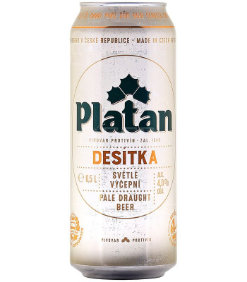 Пиво светлое Платан 10 0,5л 4% ж/б