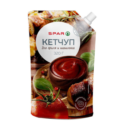 Кетчуп SPAR Для гриля и шашлыка 320г д/п