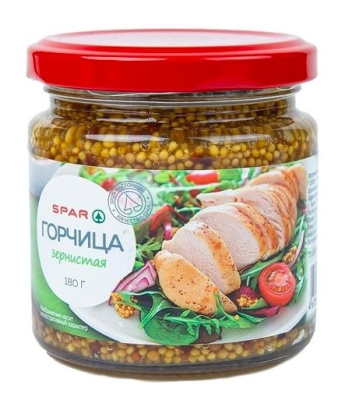 Горчица SPAR Зернистая 180г