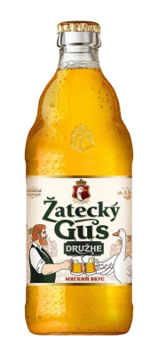 Пиво светлое Жатецкий Гусь Друже 0,45л 4,3% ст/б