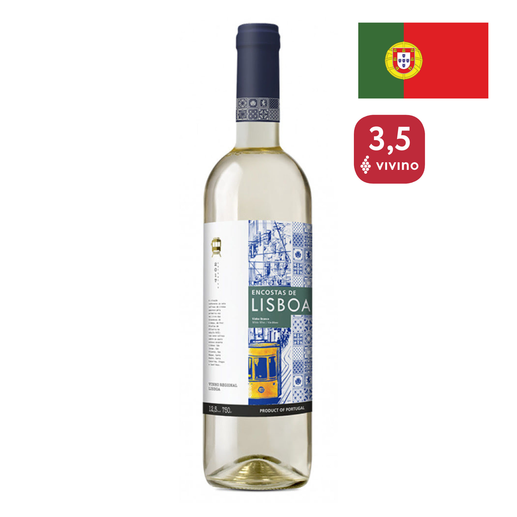 Вино Энкостас Де Лисбоа бел п/сух  0,75л 13%