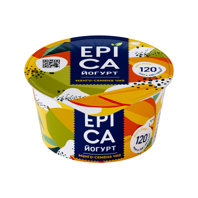 Йогурт Эпика Манго/Семена Чиа 5.0% 130г БЗМЖ