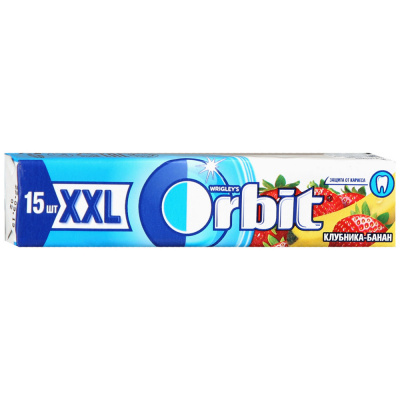 Жевательная резинка Орбит XXL Клубника-Банан 20,4г
