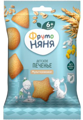 Печенье ФрутоНяня Мультизлаковое с 6 мес 50г