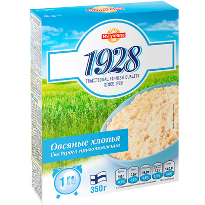 Хлопья овсяные Мюллюн Парас б/п 350г