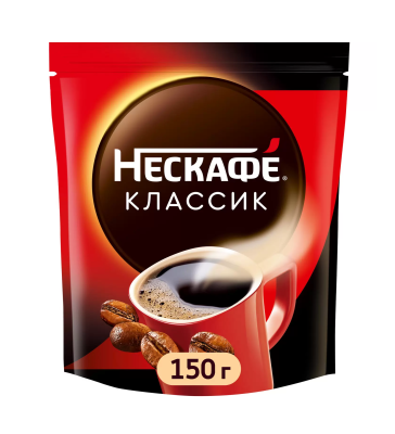 Кофе растворимый Нескафе Классик 150г м/уп