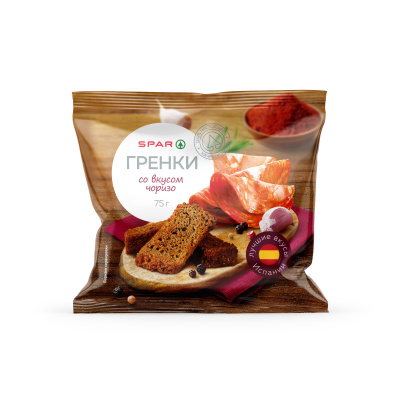 Гренки ржано-пшеничные SPAR Чоризо 75г