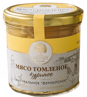 Мясо Цыпленка Добринское ФХ томленое натуральное фермерское ст/б 300г