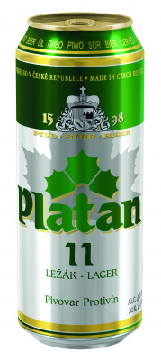 Пиво светлое Платан 11  0,5л 4,6% ж/б