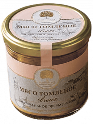 Мясо Свинины Добринское ФХ томленое натуральное фермерское ст/б 300г
