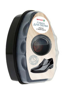 Губка для полировки обуви с дозатором SPAR черная 39,5г