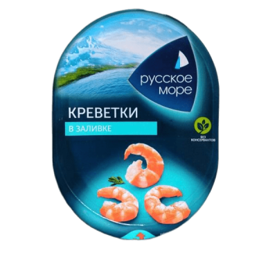 Мясо креветки в заливке Русское море 180г